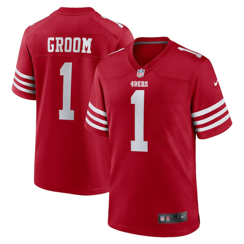 Number 1 Groom San Francisco 49ers Game Jersey - Scarlet outlet