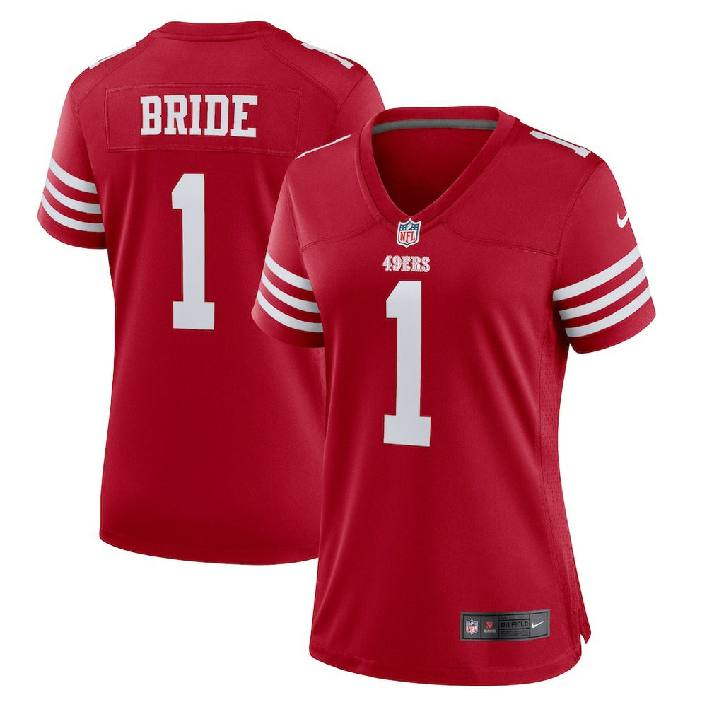Number 1 Bride San Francisco 49ers Women's Game Jersey - Scarlet for sale