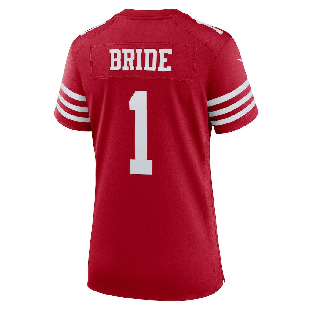 Number 1 Bride San Francisco 49ers Women's Game Jersey - Scarlet for sale