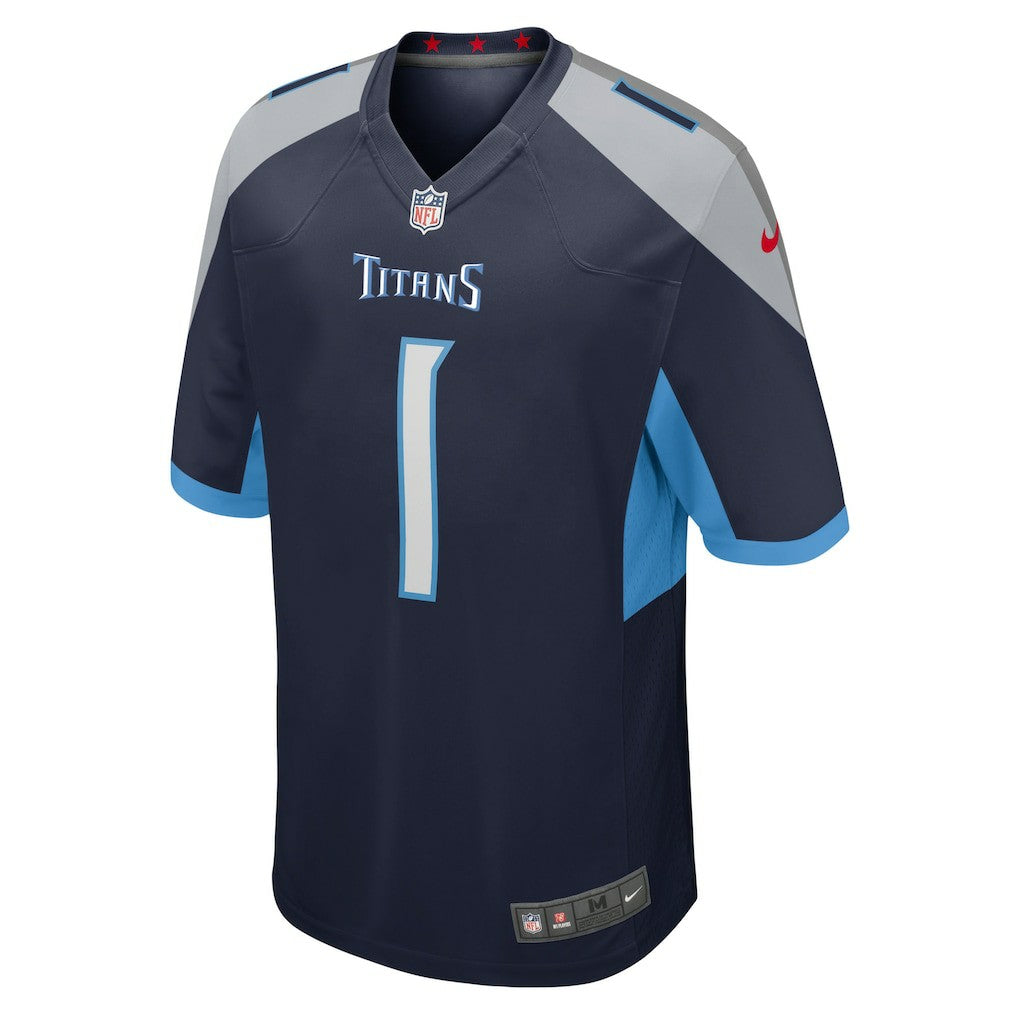 Number 1 Groom Tennessee Titans Game Jersey - Navy on sale