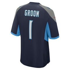 Number 1 Groom Tennessee Titans Game Jersey - Navy on sale