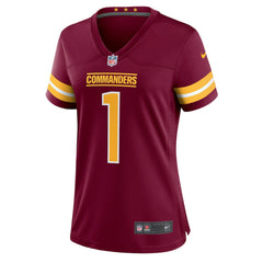 Number 1 Bride Washington Commanders Women's Game Jersey - Burgundy discount