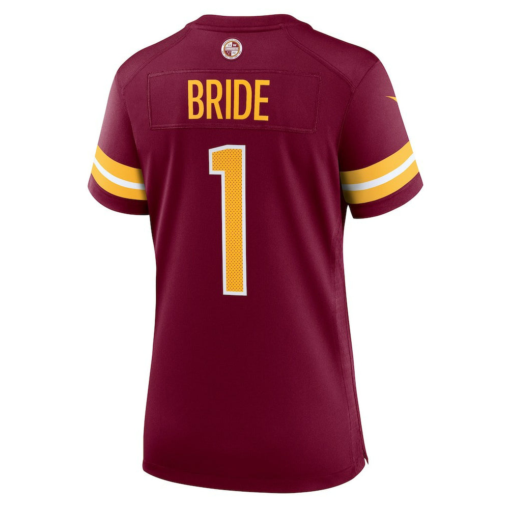 Number 1 Bride Washington Commanders Women's Game Jersey - Burgundy discount