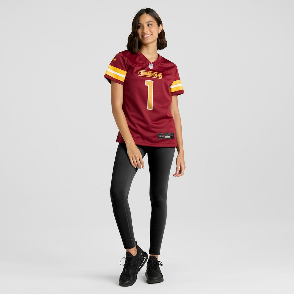 Number 1 Bride Washington Commanders Women's Game Jersey - Burgundy discount