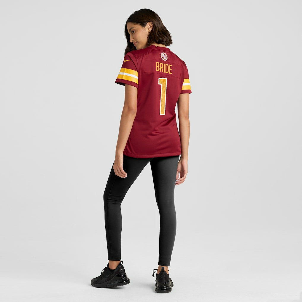 Number 1 Bride Washington Commanders Women's Game Jersey - Burgundy discount