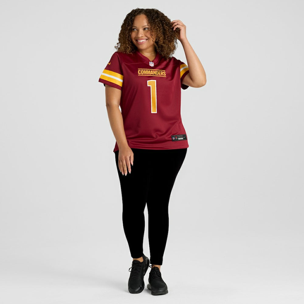 Number 1 Bride Washington Commanders Women's Game Jersey - Burgundy discount