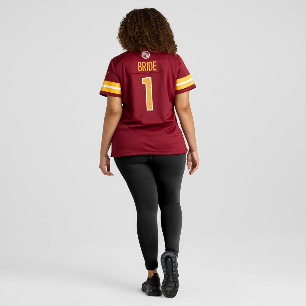 Number 1 Bride Washington Commanders Women's Game Jersey - Burgundy discount
