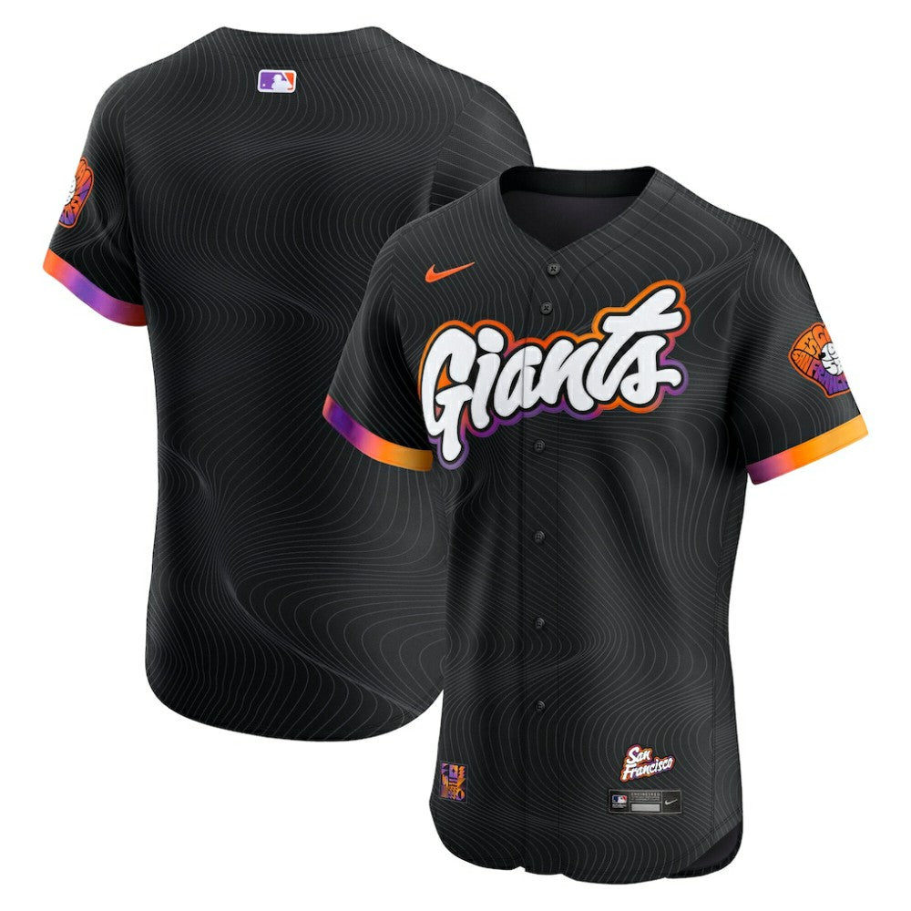 San Francisco Giants 2025 City Connect Elite Jersey Anthracite
