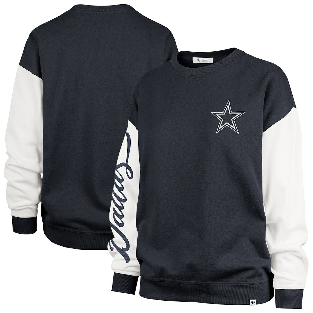 Dallas Cowboys '47 Women's Double Header Rise Andie Pullover Sweatshirt - Blue online