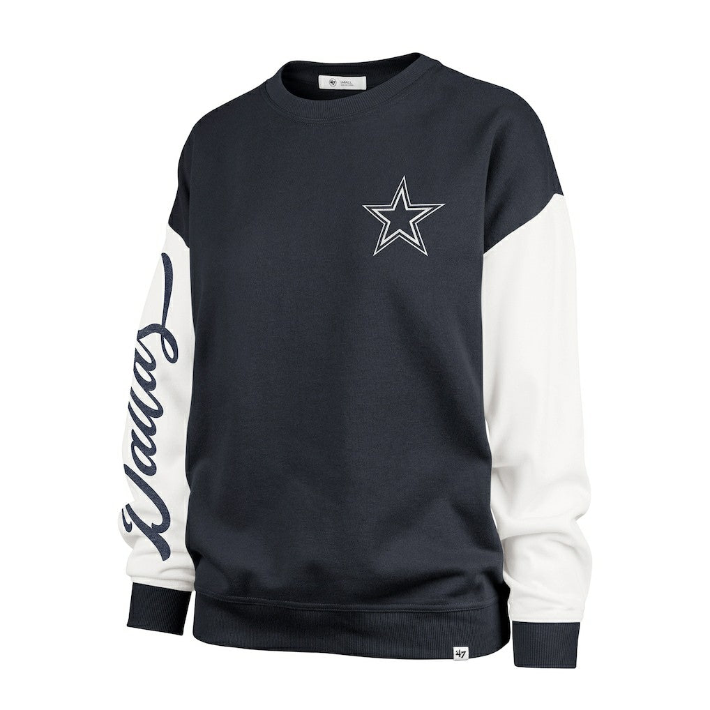 Dallas Cowboys '47 Women's Double Header Rise Andie Pullover Sweatshirt - Blue online