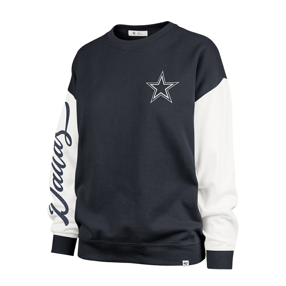 Dallas Cowboys '47 Women's Double Header Rise Andie Pullover Sweatshirt - Blue online