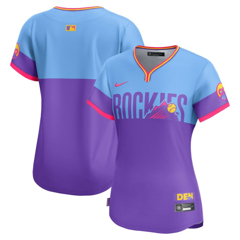 Colorado Rockies Women's 2025 City Connect Limited Jersey Purple/Light Blue