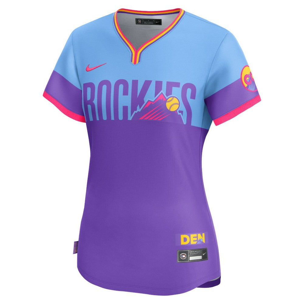 Colorado Rockies Women's 2025 City Connect Limited Jersey Purple/Light Blue