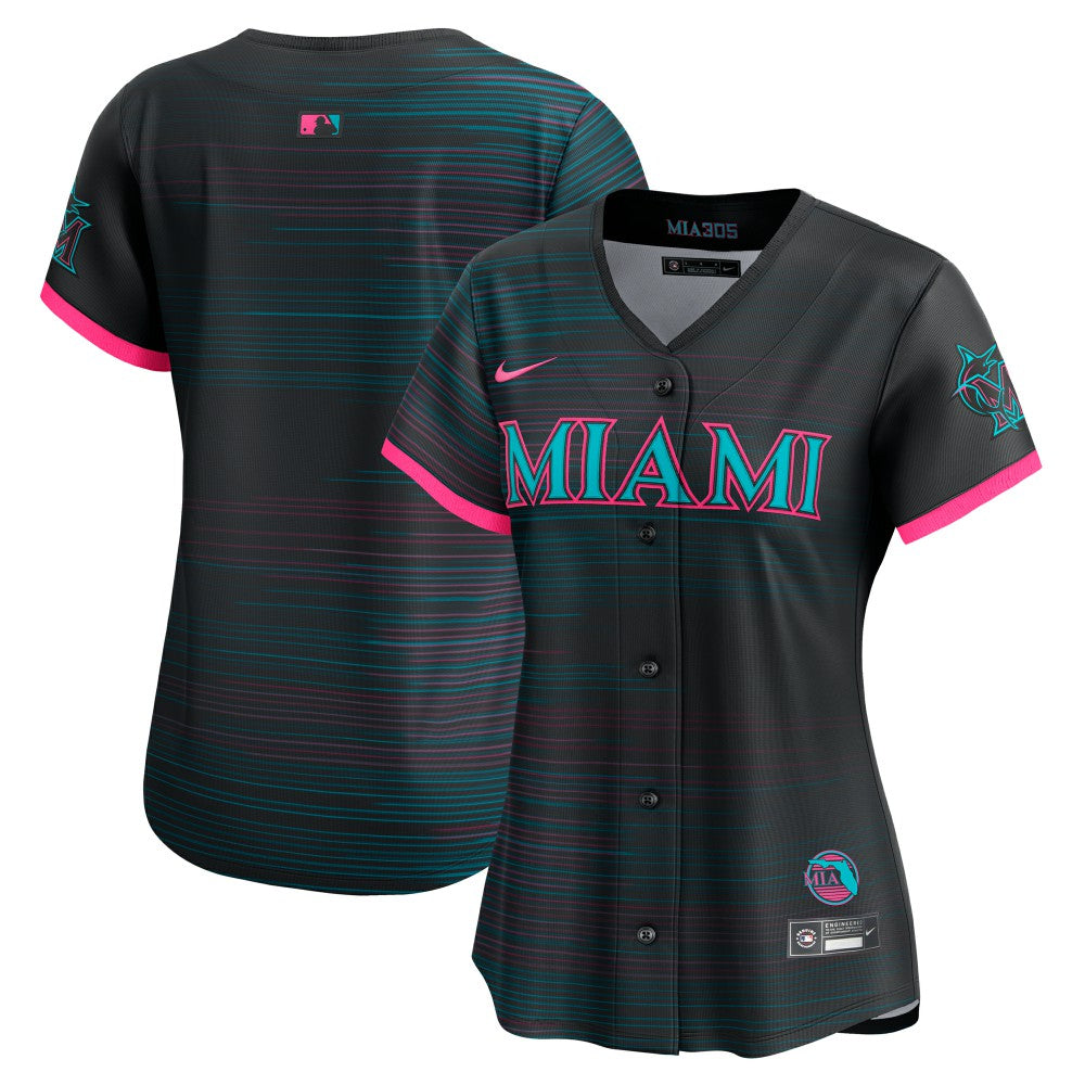 Miami Marlins Women's 2025 City Connect Limited Jersey Black