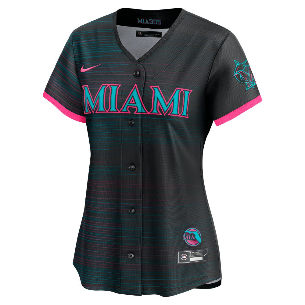 Miami Marlins Women's 2025 City Connect Limited Jersey Black