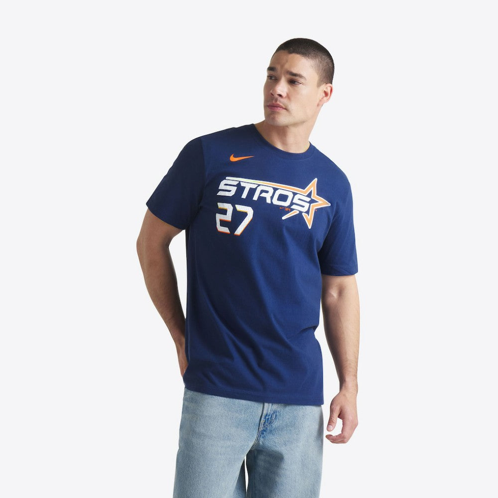 Jose Altuve Houston Astros 2025 City Connect Fuse Name & Number T-Shirt Navy