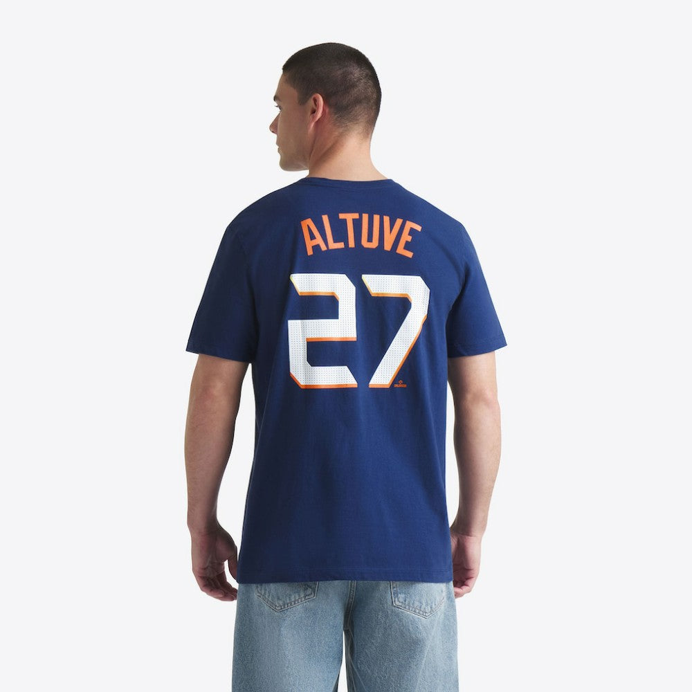 Jose Altuve Houston Astros 2025 City Connect Fuse Name & Number T-Shirt Navy