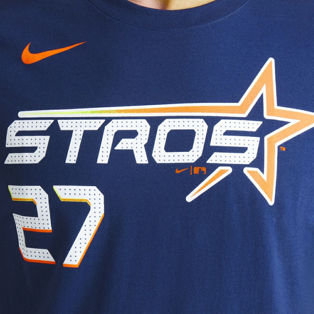 Jose Altuve Houston Astros 2025 City Connect Fuse Name & Number T-Shirt Navy