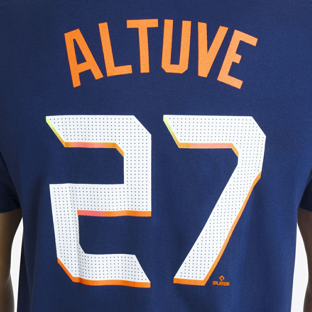 Jose Altuve Houston Astros 2025 City Connect Fuse Name & Number T-Shirt Navy