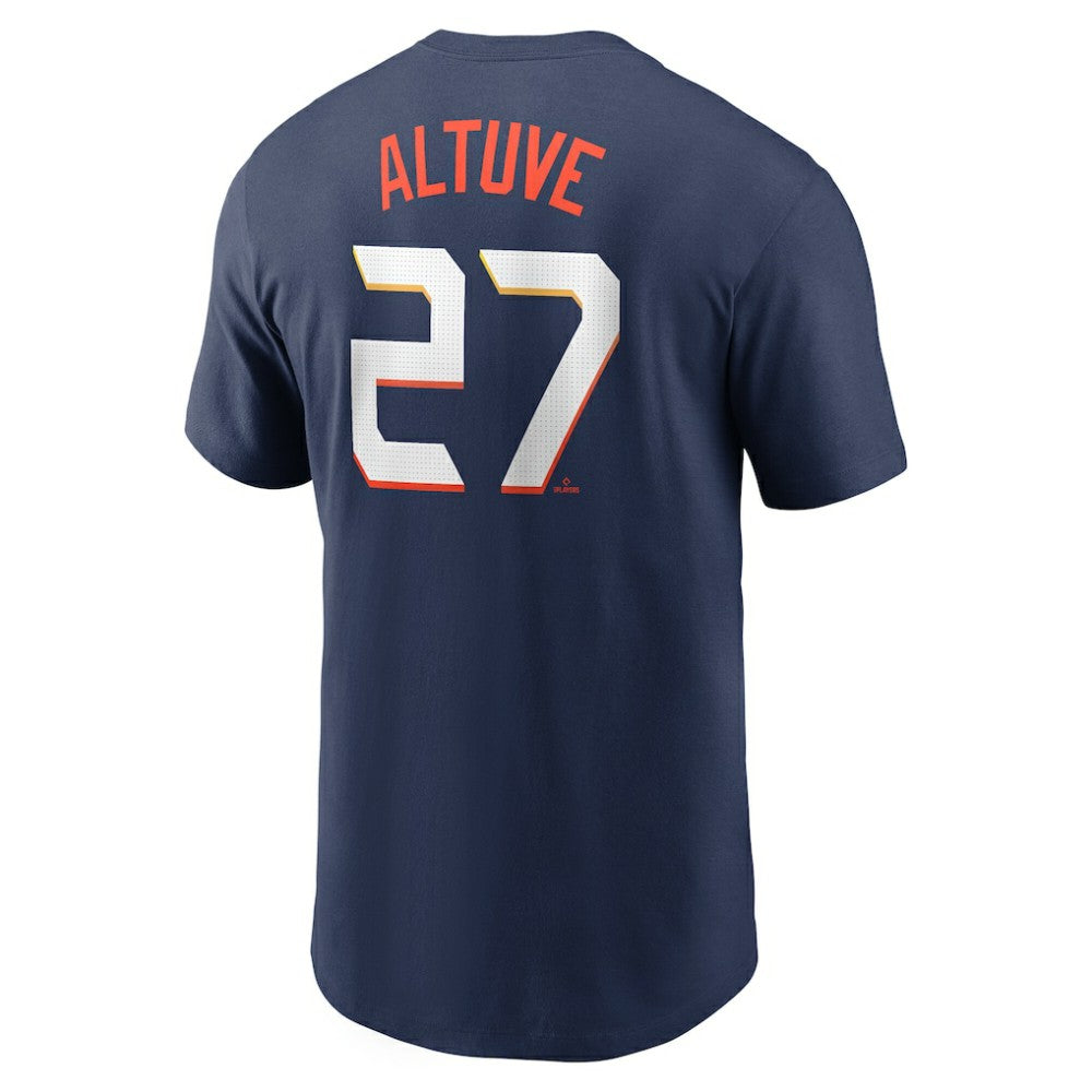 Jose Altuve Houston Astros 2025 City Connect Fuse Name & Number T-Shirt Navy