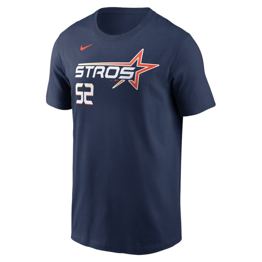 Bryan Abreu Houston Astros 2025 City Connect Fuse Name & Number T-Shirt Navy