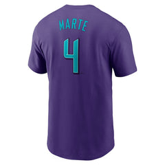 Ketel Marte Arizona Diamondbacks 2025 City Connect Fuse Name & Number T-Shirt Purple