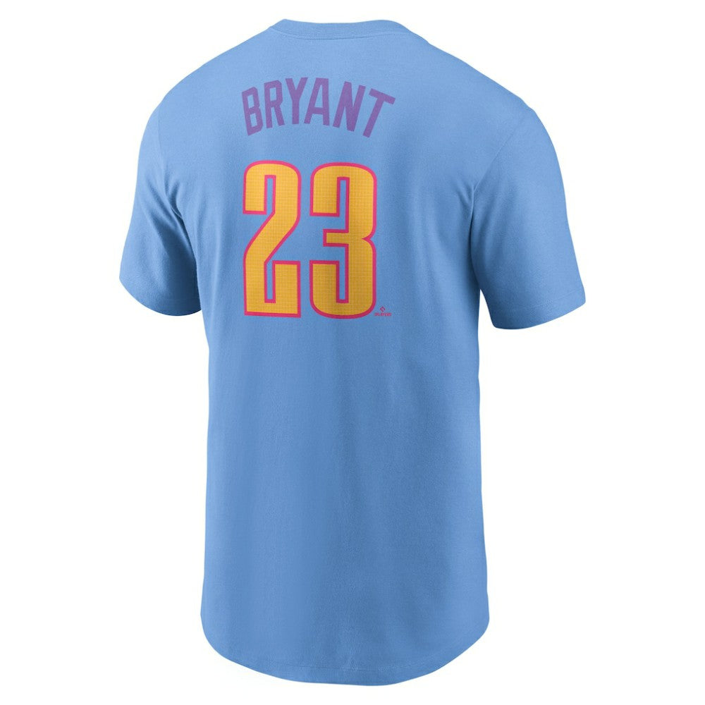 Kris Bryant Colorado Rockies 2025 City Connect Fuse Name & Number T-Shirt Light Blue