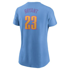 Kris Bryant Colorado Rockies Women's 2025 City Connect Fuse Name & Number T-Shirt Light Blue