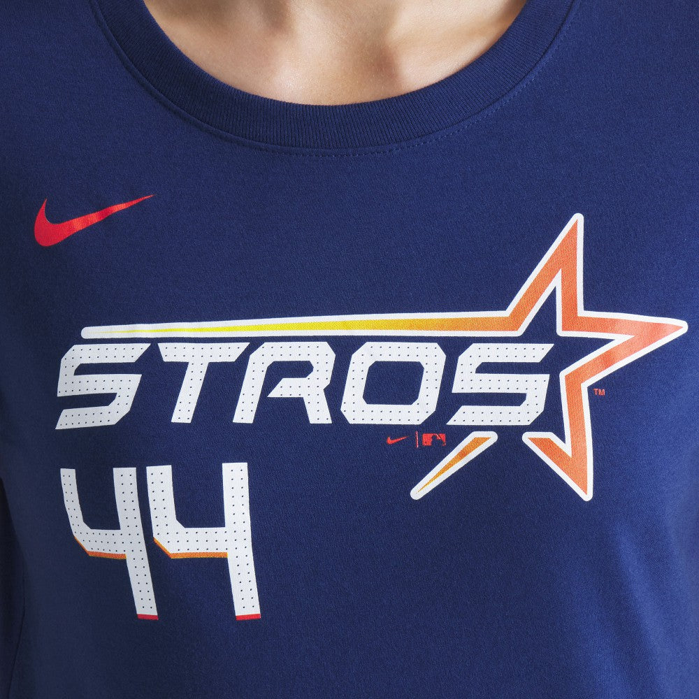 Yordan Alvarez Houston Astros Women's 2025 City Connect Fuse Name & Number T-Shirt Navy