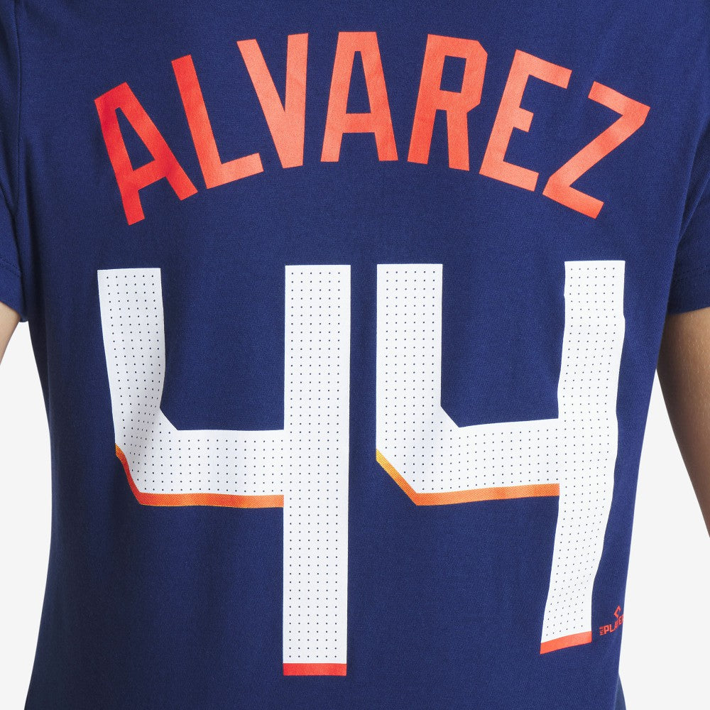 Yordan Alvarez Houston Astros Women's 2025 City Connect Fuse Name & Number T-Shirt Navy