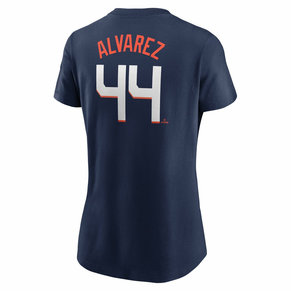 Yordan Alvarez Houston Astros Women's 2025 City Connect Fuse Name & Number T-Shirt Navy