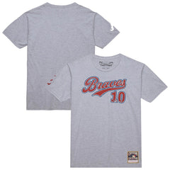 Chipper Jones Atlanta Braves Cooperstown Collection Player T-Shirt Heather Gray