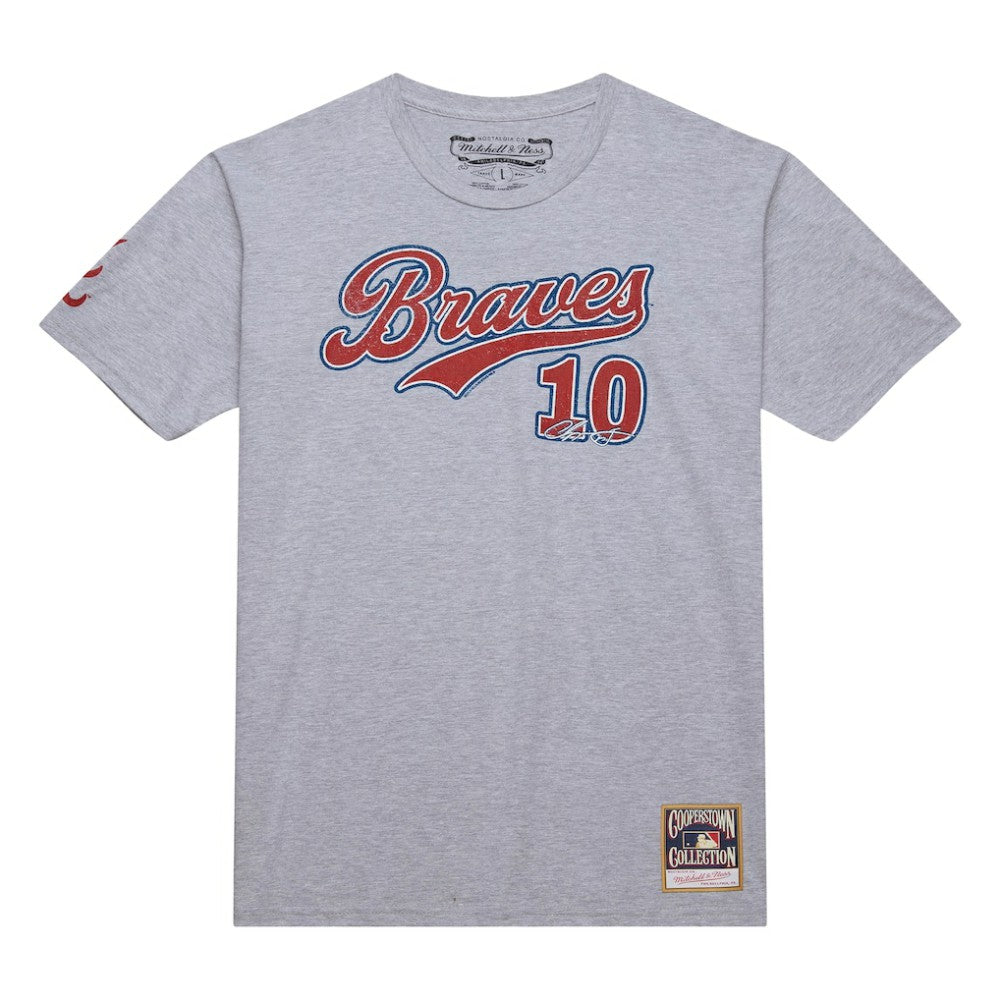 Chipper Jones Atlanta Braves Cooperstown Collection Player T-Shirt Heather Gray