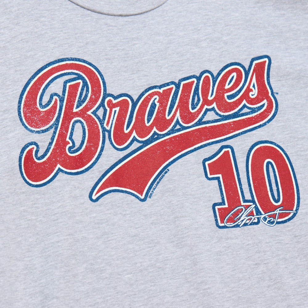 Chipper Jones Atlanta Braves Cooperstown Collection Player T-Shirt Heather Gray