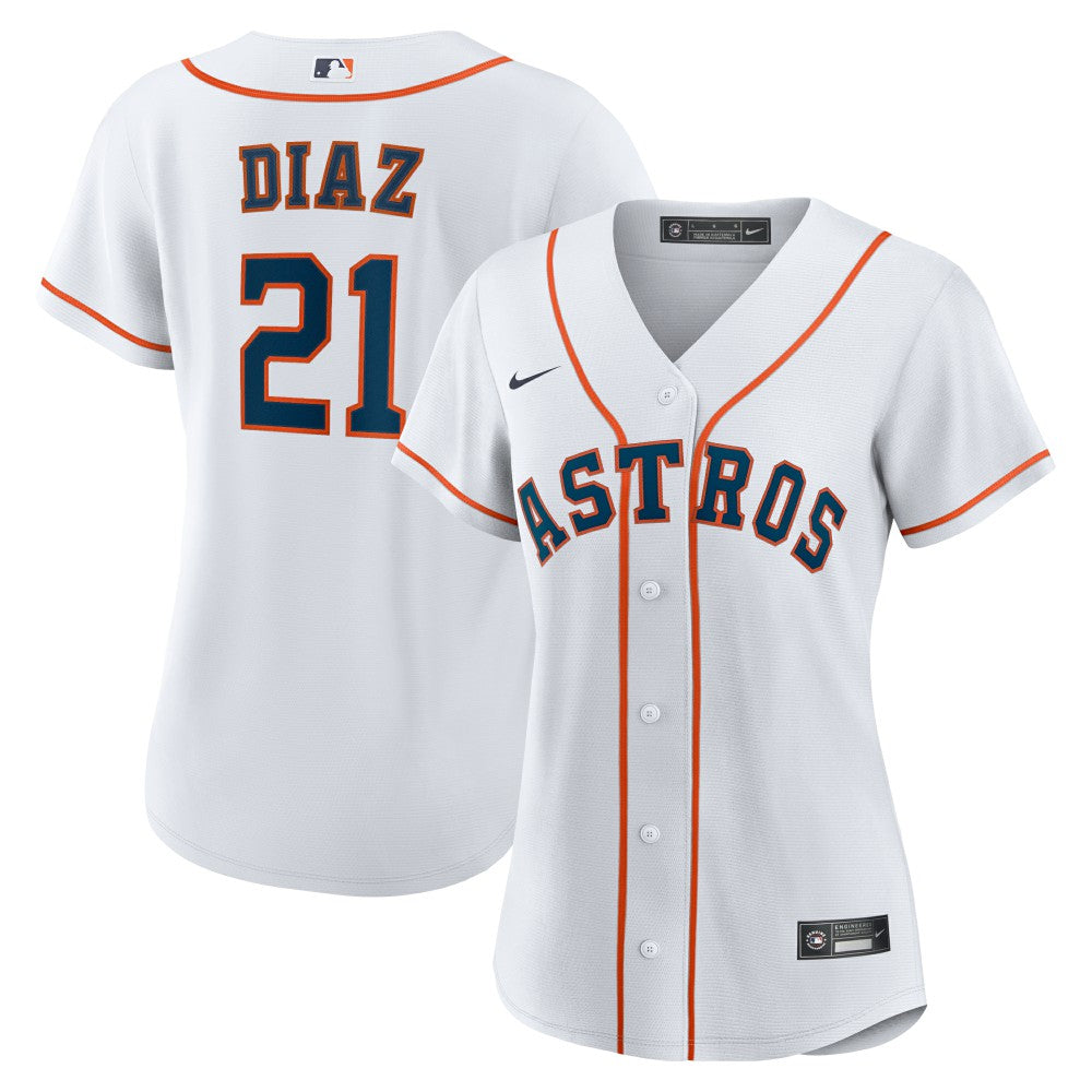 Yainer Diaz Houston Astros Women's Home Replica Jersey  White