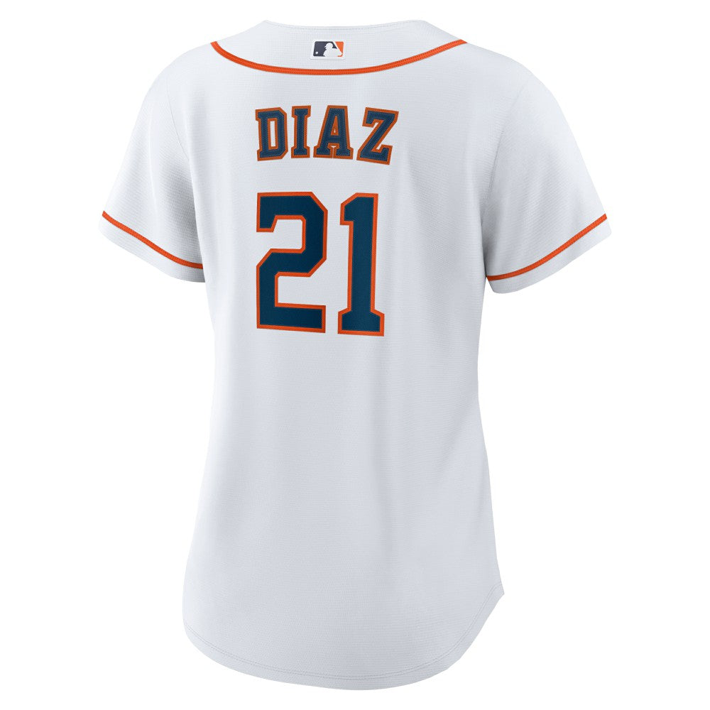 Yainer Diaz Houston Astros Women's Home Replica Jersey  White
