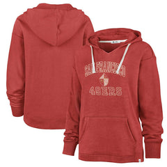 San Francisco 49ers '47 Women's Plus Size Clarity Kennedy Pullover Hoodie - Scarlet sale