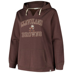 Cleveland Browns '47 Women's Plus Size Clarity Kennedy Pullover Hoodie - Brown discount