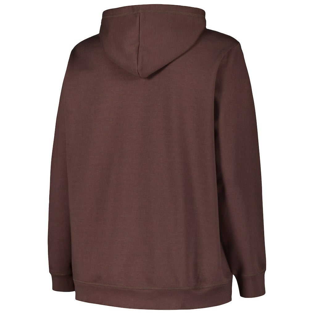 Cleveland Browns '47 Women's Plus Size Clarity Kennedy Pullover Hoodie - Brown discount
