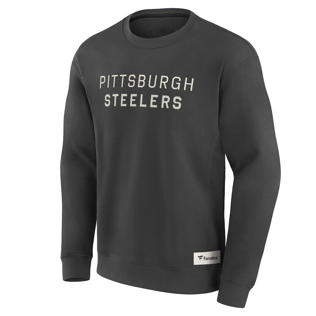 Pittsburgh Steelers Elements Future Ground Lettering Pullover Sweatshirt - Charcoal on sale