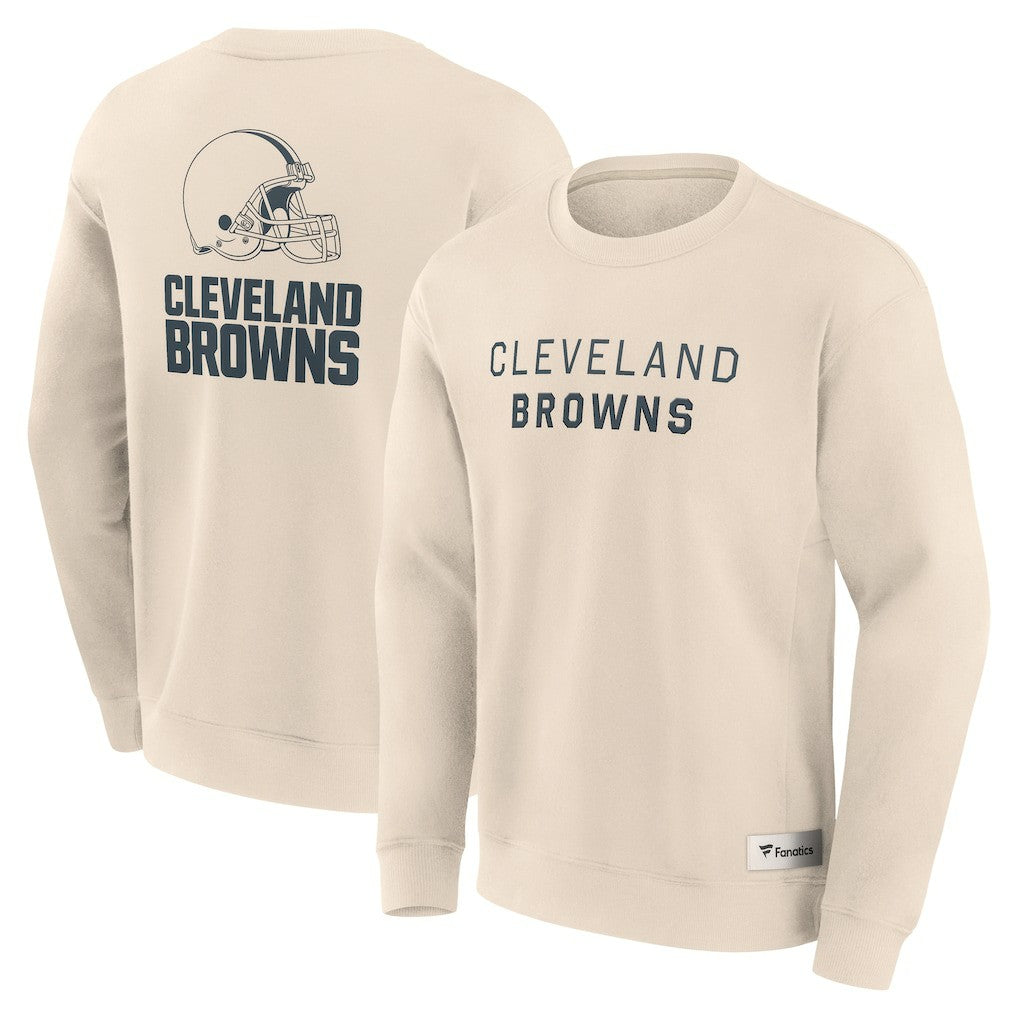Cleveland Browns Elements Future Ground Lettering Pullover Sweatshirt - Cream outlet