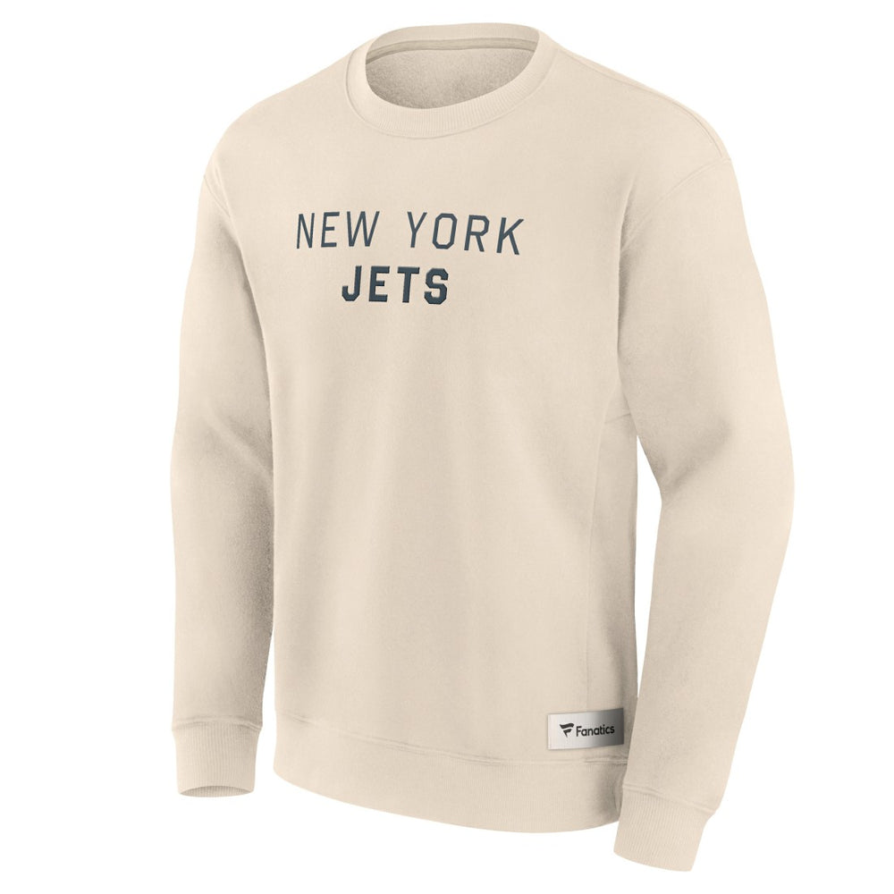 New York Jets Elements Future Ground Lettering Pullover Sweatshirt - Cream on sale