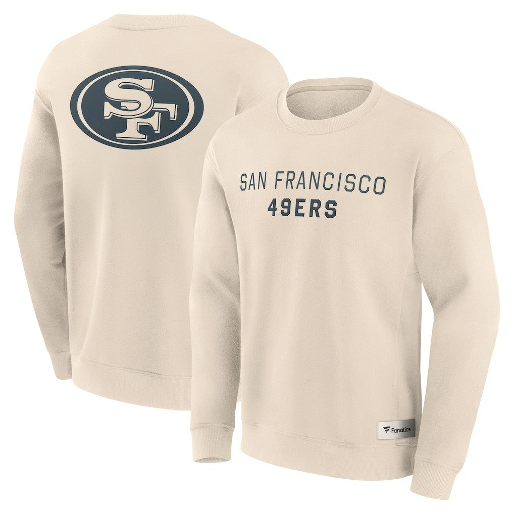 San Francisco 49ers Elements Future Ground Lettering Pullover Sweatshirt - Cream outlet