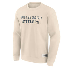 Pittsburgh Steelers Elements Future Ground Lettering Pullover Sweatshirt - Cream discount