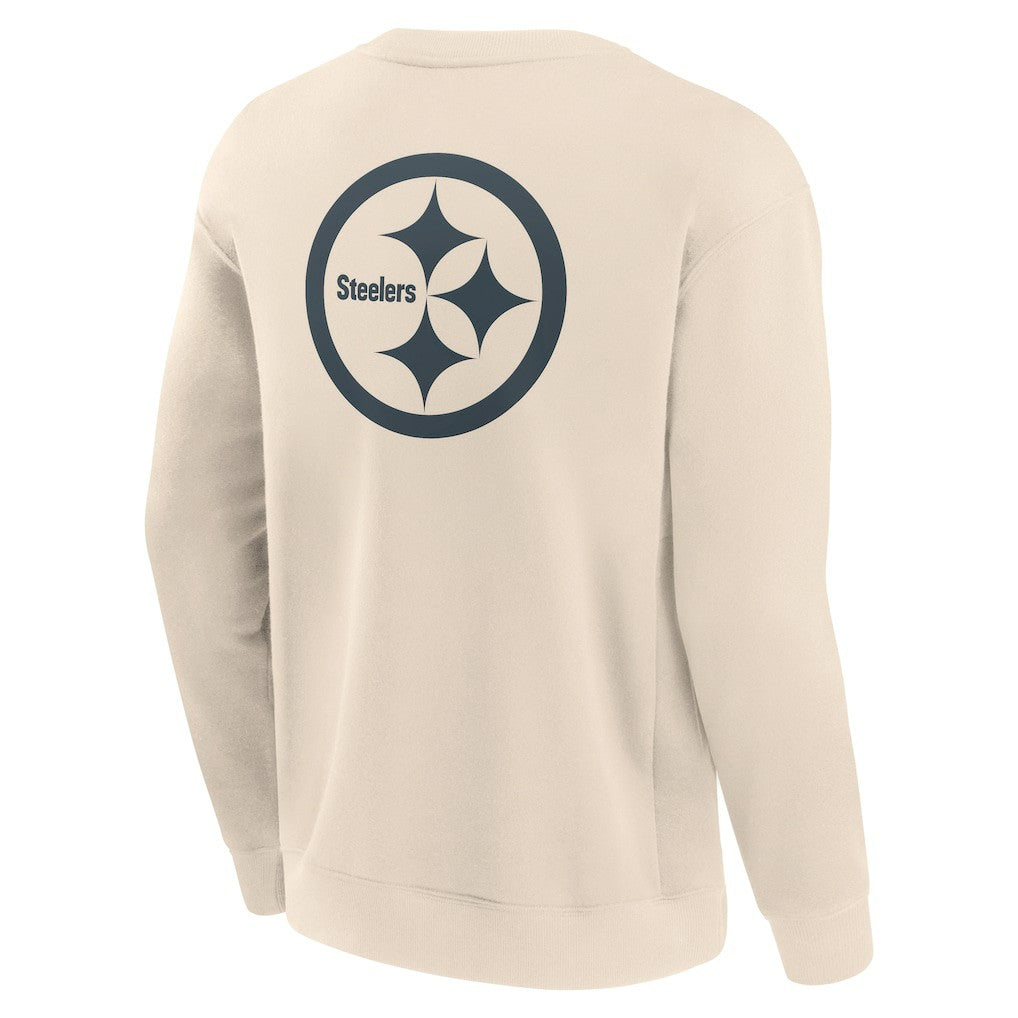 Pittsburgh Steelers Elements Future Ground Lettering Pullover Sweatshirt - Cream discount