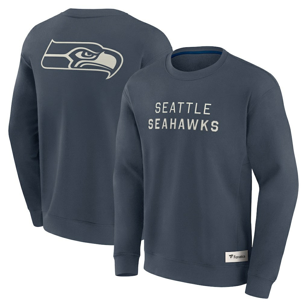 Seattle Seahawks Elements Future Ground Lettering Pullover Sweatshirt - Navy for sale