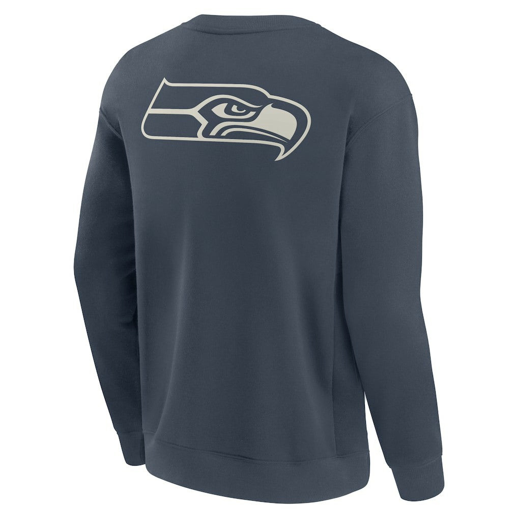 Seattle Seahawks Elements Future Ground Lettering Pullover Sweatshirt - Navy for sale