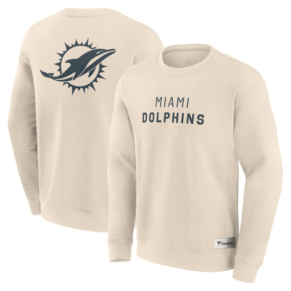 Miami Dolphins Elements Future Ground Lettering Pullover Sweatshirt - Cream cheap