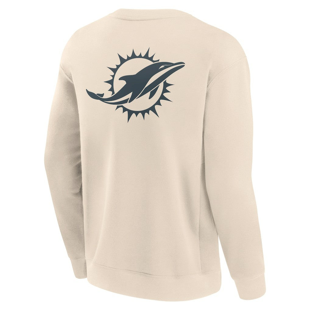 Miami Dolphins Elements Future Ground Lettering Pullover Sweatshirt - Cream cheap
