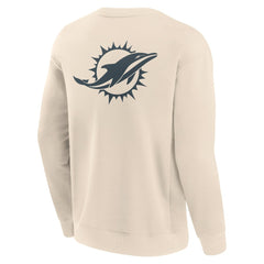 Miami Dolphins Elements Future Ground Lettering Pullover Sweatshirt - Cream cheap